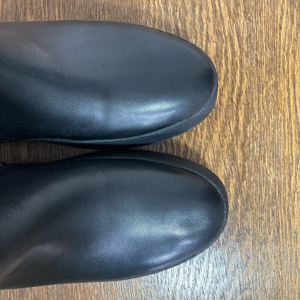 New FitFlop F-Mode Leather Platform Zip Ankle Boot Women’s Size 8.5 Black - Picture 5 of 9